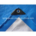 Stardard Size 4m by 5m Blue/White PE Tarp Sheet, HDPE Coated PE Tarp with Eyelets